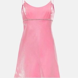 LoveShackFancy “Fan Dress” Pink Mini Dress
